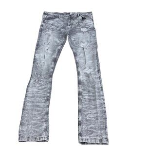 Evolution in Design Distressed Jean Men's Stretch Denim Pants, Size 36 x 34